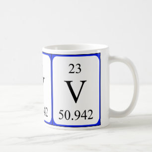 Element 23 white mug - Vanadium