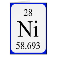 Element 28 card - Nickel white