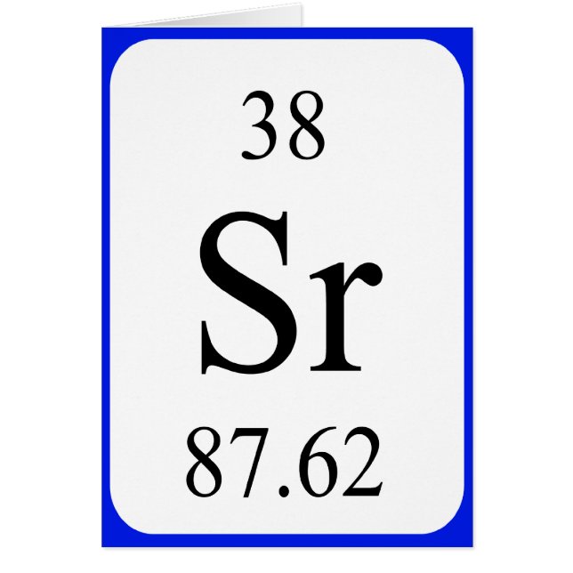Element 38 card - Strontium white (Front)