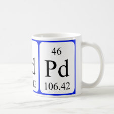 mug featuring the element Palladium