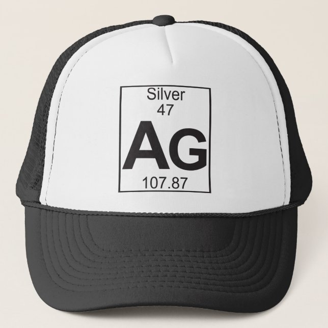 Element  47 - ag (silver) - Inverse (Full) Trucker Hat (Front)