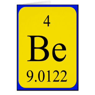 Element 4 card - Beryllium