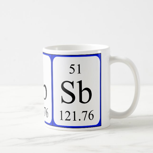 Element 51 white mug - Antimony (Right)