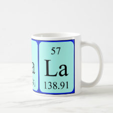 mug featuring the element Lanthanum