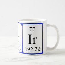 mug featuring the element Iridium