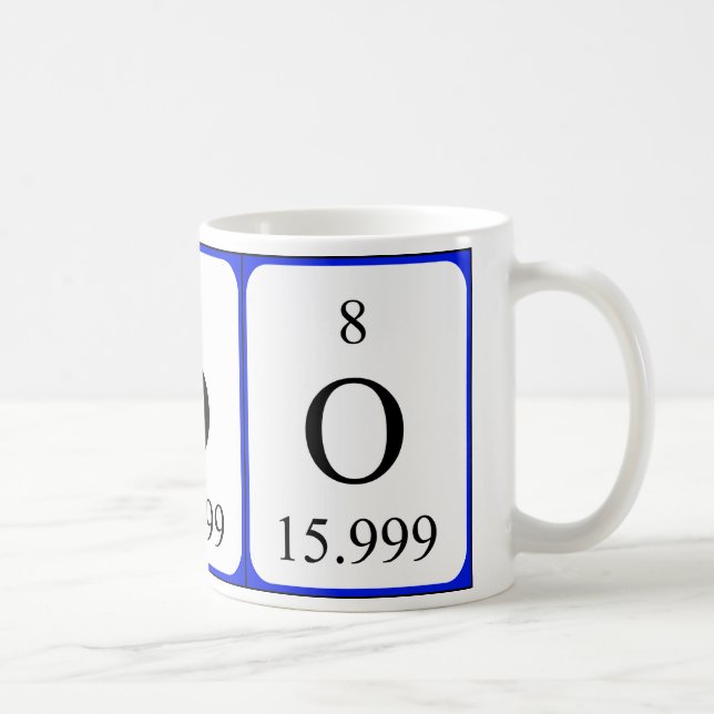Element 8 white mug - Oxygen (Right)