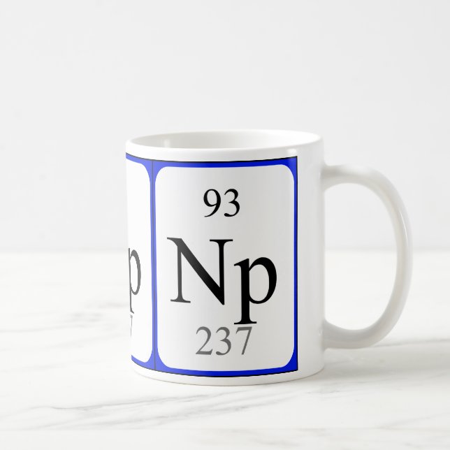 Element 93 white mug - Neptunium (Right)