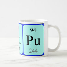 Plutonium periodic table mug