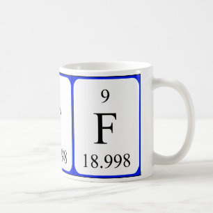 Element 9 white mug - Fluorine