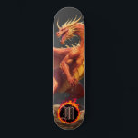 *~* Element AP88 Elemental Dragon Fierce Flame Skateboard<br><div class="desc">(Search code AP88 to find similar items ) Easily Transfer to other Zazzle Products. Elemental Element DRAGON with RING of FIRE / FLAMES / FLAME and INITIAL MONOGRAM for your name - Keep or edit or delete the text. This Fierce Popular trending skateboard Chinese style custom pro Element Dragon design...</div>