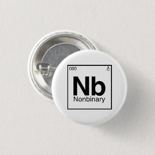 Element NB - Nonbinary Periodic Table 3 Cm Round Badge
