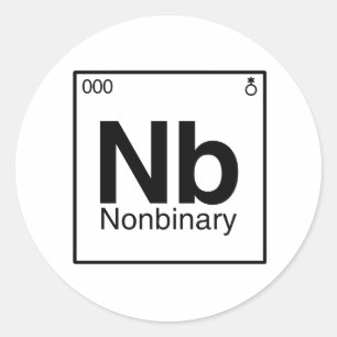 Element NB - Nonbinary Periodic Table Classic Round Sticker