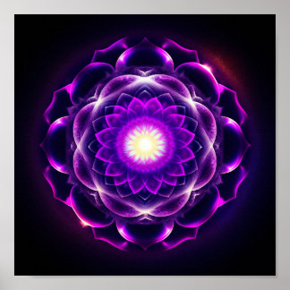 Element of Thought : The Sahasrara / Crown Chakra Poster