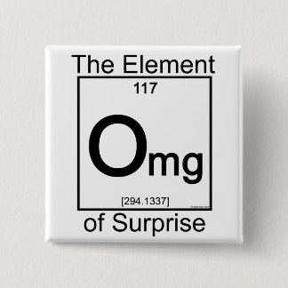 Element OMG 15 Cm Square Badge
