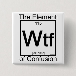 Element WTF 15 Cm Square Badge