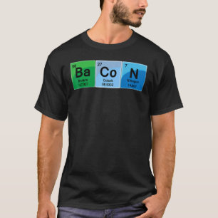 Elemental Bacon Periodic Table Word T-Shirt