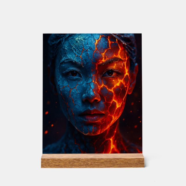 Elemental beauty - ice and glut acrylic sign (Front)