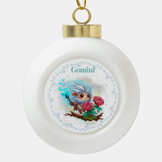 Elemental Gemini Snowflake Framed Ornament