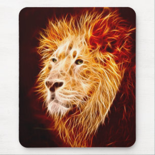 Elemental lion mouse mat