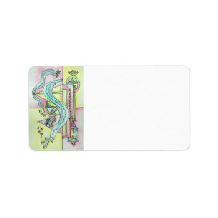 Elemental-Modern Bauhaus Geometric Art Label