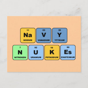 Elemental Navy Nukes Postcard