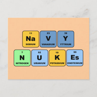 Elemental Navy Nukes Postcard