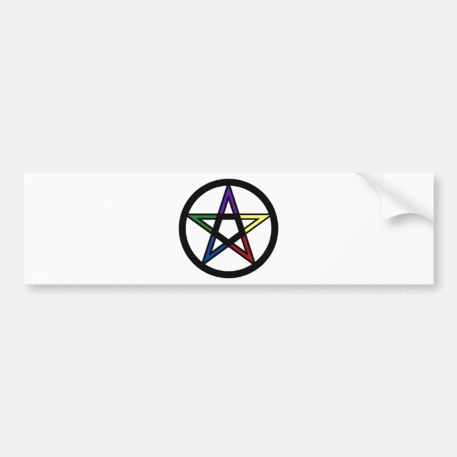 Elemental Pentacle Bumper Sticker (Front)