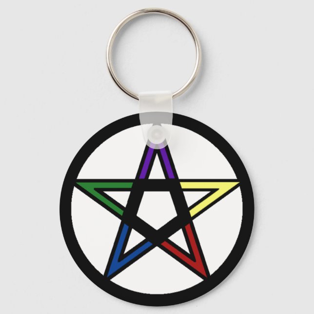 Elemental Pentacle Key Ring (Front)