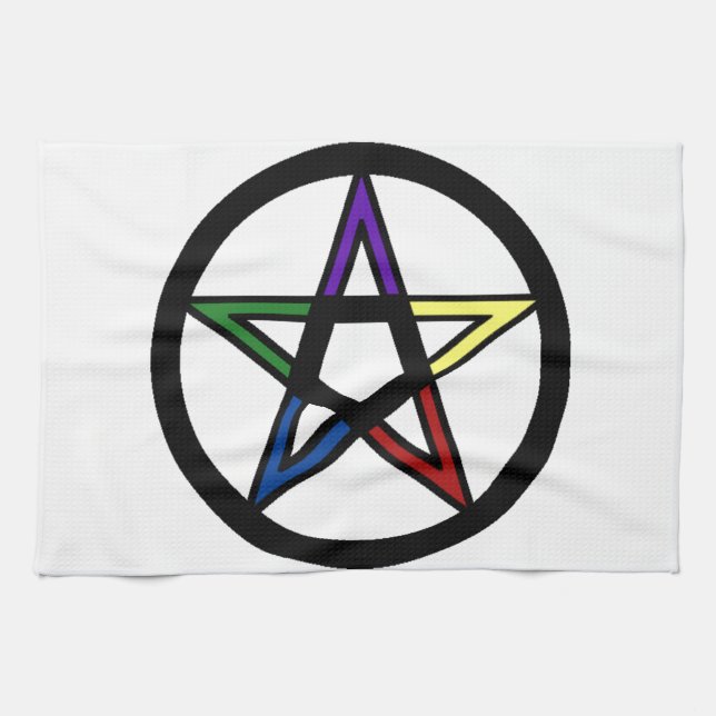 Elemental Pentacle Tea Towel (Horizontal)