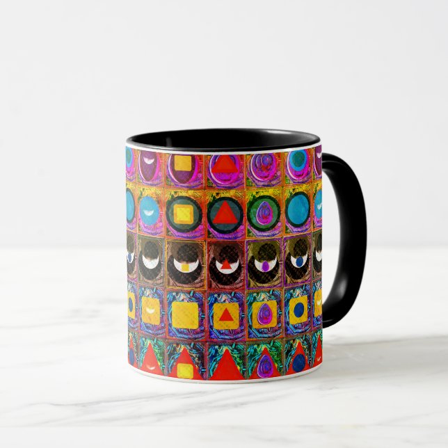 Elemental Symbols Pattern Meditation Aid Tattva Mug (Front Right)