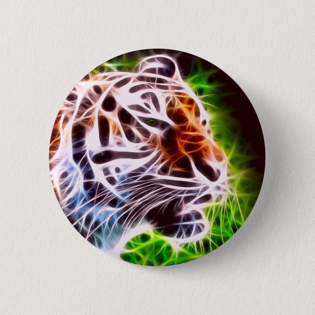 Elemental Tiger 6 Cm Round Badge (Front)