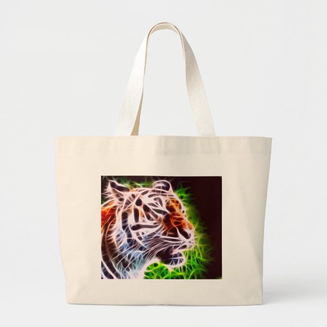 Elemental Tiger Large Tote Bag (Front)