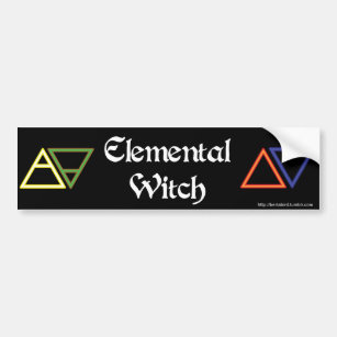 Elemental Witch bumper sticker