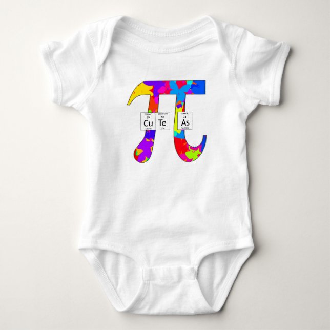 Elementally Cute as Pi (butterfly) Baby Bodysuit (Front)