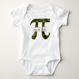 Elementally Cute as Pi (leaves) Baby Bodysuit