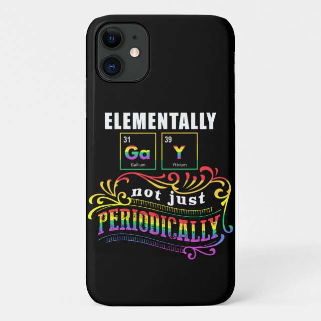 Elementally Gay Not Just Periodically Case-Mate iPhone Case (Back)