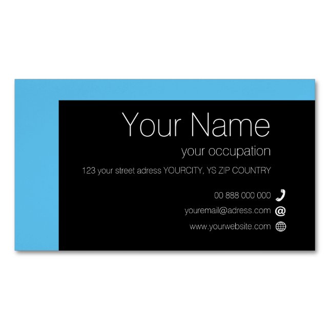 ELEMENTARY Collection Business Card Magnet (Front)