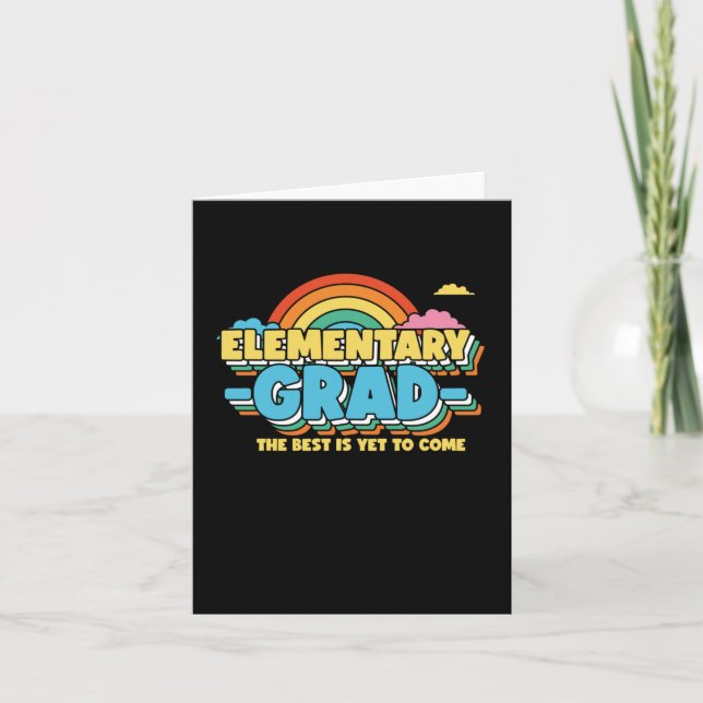 Elementary Grad - Graduation Day Sticker  Card (Front)