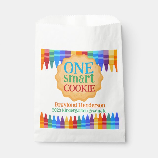 Elementary Graduate One Smark Cookie Favour Bags (Front)
