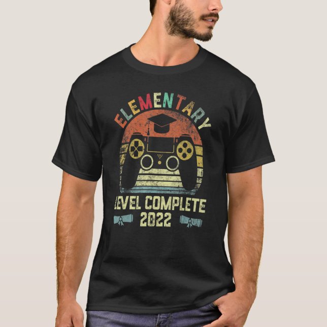 Elementary Graduation 2022  Level Complete Video G T-Shirt (Front)
