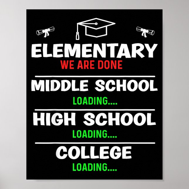 Elementary graduation class 2024 5th 6th grade poster (Front)