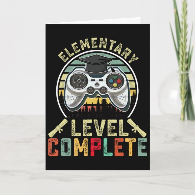 Elementary Level Complete Gamer Elementary Graduat Card (Front)