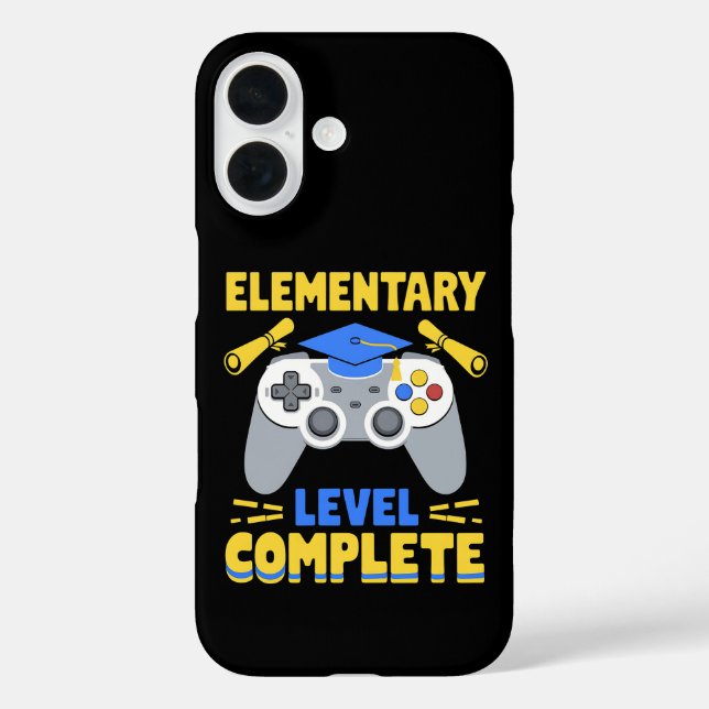 Elementary Level Complete Gaming Gamer Graduation Case-Mate iPhone Case (Back)