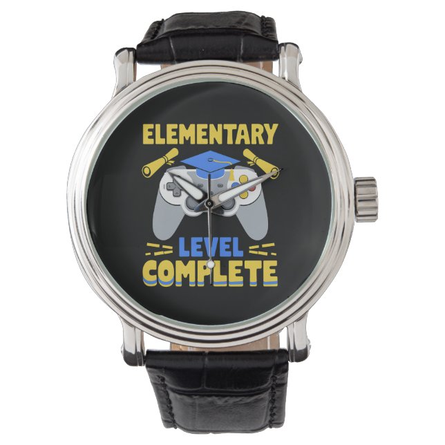 Elementary Level Complete Gaming Gamer Graduation Watch (Front)