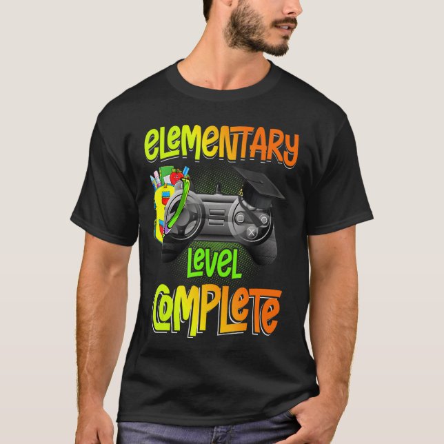 Elementary Level Complete Graduate Video Gamer Boy T-Shirt (Front)