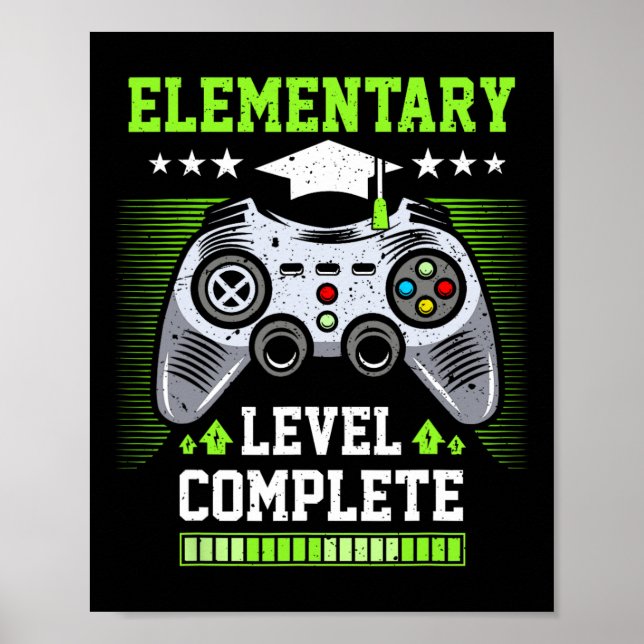 Elementary Level Complete Graduation Cl 2025 Gamer Poster (Front)