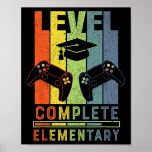 Elementary Level Complete Graduation Cl 2025 Gamer Poster