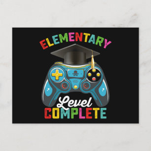 Elementary Level Complete Graduation Gaming Gamer Postcard