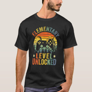 Elementary Level Unlocked Video Game Back To Schoo T-Shirt
