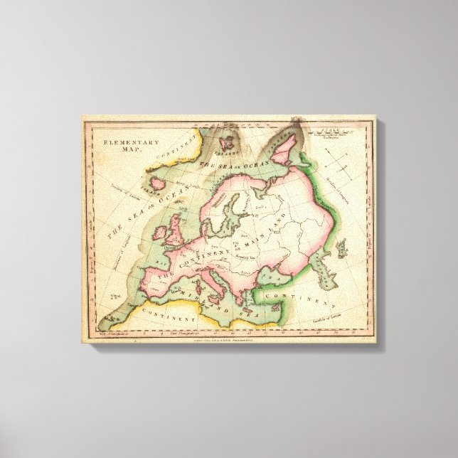 Elementary Map Canvas Print (Front)